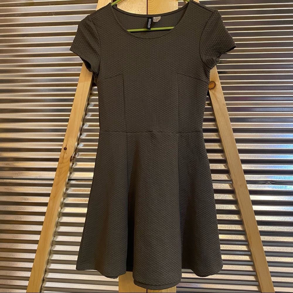 Super cute olive green skater dress.